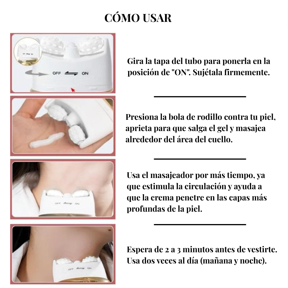 RejuveNeck - Crema lifting de cuello con rodillo