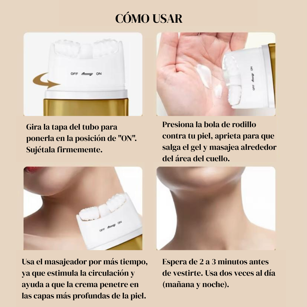 RejuveNeck - Crema lifting de cuello con rodillo